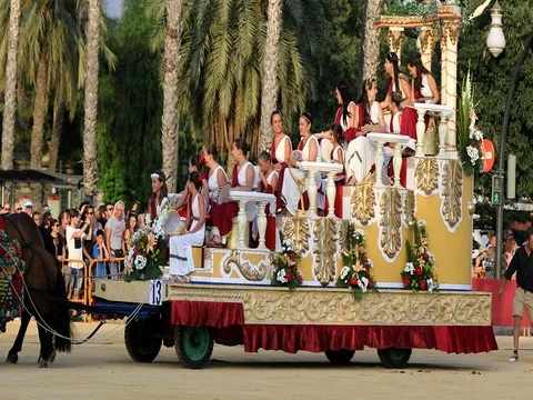 Battle of the Flowers 14 Stock Footage 80286179