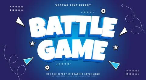 Battle Game 3d editable Text Effect Stock Illustration