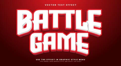 Battle Game 3d editable Text Effect 스톡 일러스트