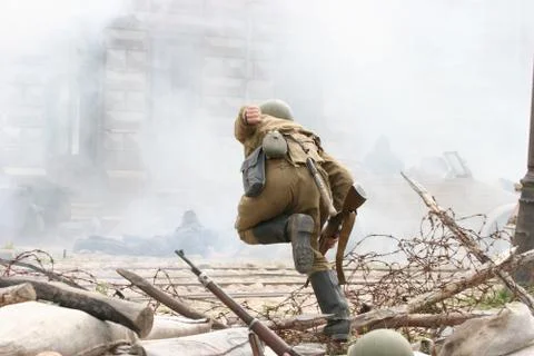 Battle incident Foto stock