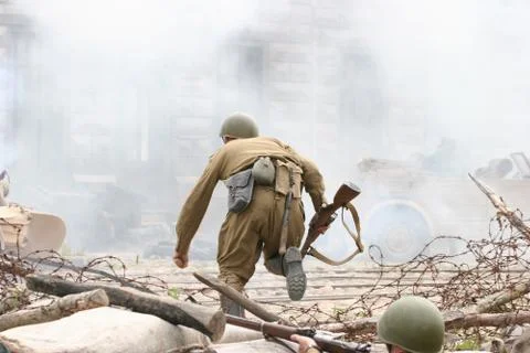Battle incident Foto stock