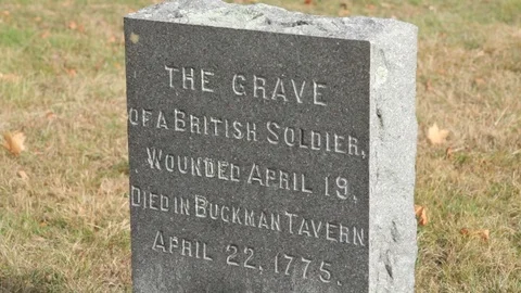 Battle of Lexington Grave Stock Footage 73748938