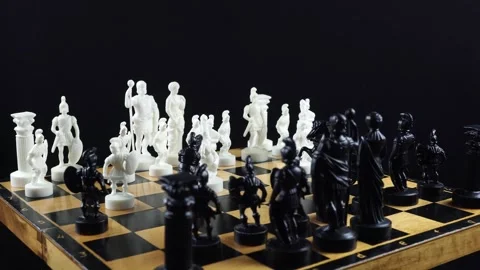 Battle of Minds in the Chess Are. Stock Footage 302549891