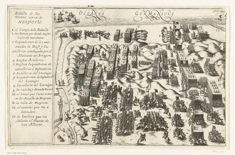 The battle at Nieuwpoort, 1600; Batalla de Las Dunas Cerca de Neoporto. Th... Stock Photos