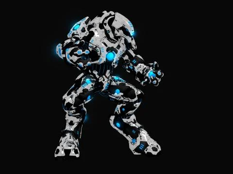 Battle robot Stock Illustration