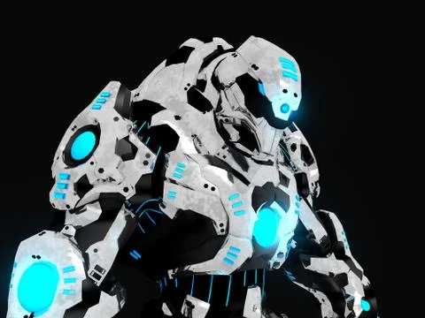 Battle robot Stock Illustration