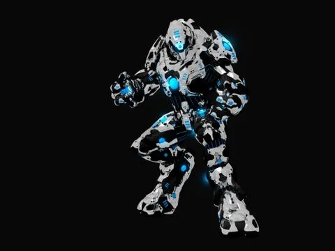 Battle robot Stock Illustration