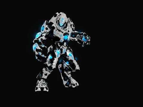 Battle robot Stock-Illustration