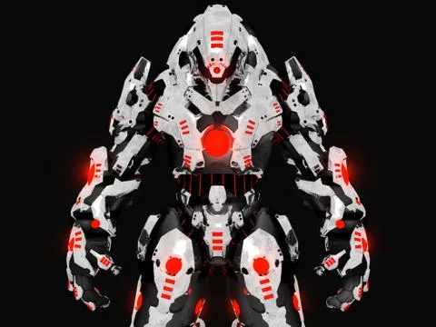 Battle robot 스톡 일러스트