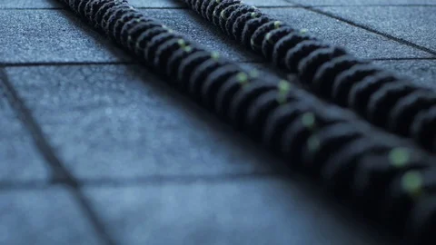 Battle ropes Stock Footage 95887877