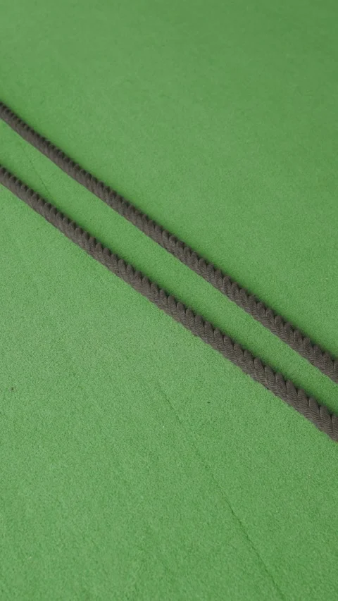 Battle ropes on gym floor for strength training Stock Footage 332819088