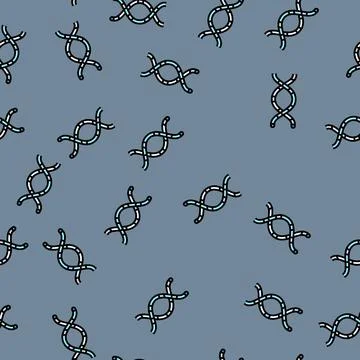 Battle ropes wave motion vector seamless pattern Stock Illustration