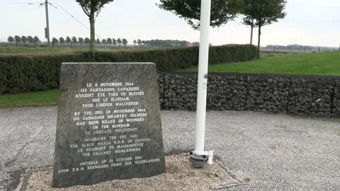 Battle of the Scheldt commemorative monument Video stock 165052964