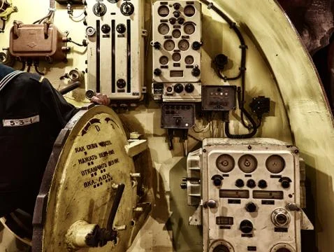 On a battle ship Stock Photos