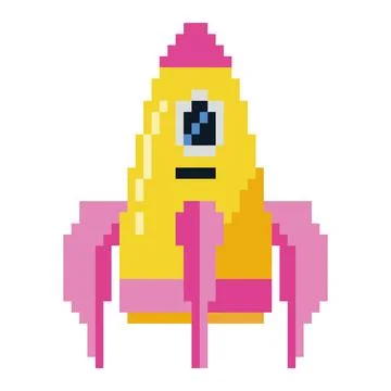 Battle ship pixels retro イラスト素材