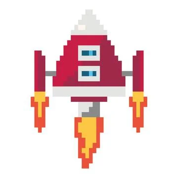 Battle ship pixels technology Ilustración de archivo