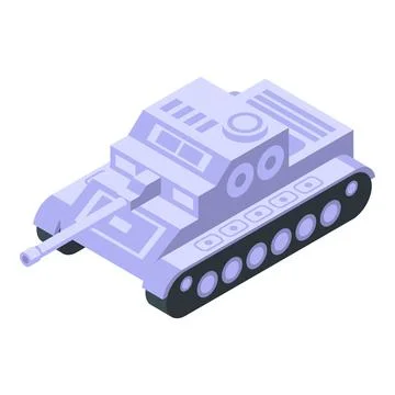 Battle tank icon isometric vector. Military army Illustrazione stock