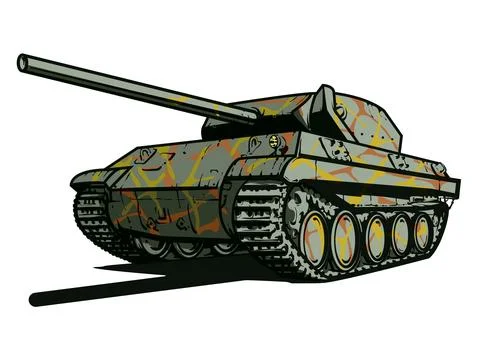 Battle tank Stock Illustration