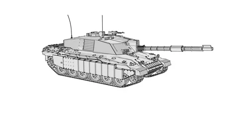 Battle Tank illustration Technical Drawing Seamless loop Animation Stock Footage 301367648