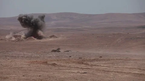 Battle tank shot. Stock Footage 69216209
