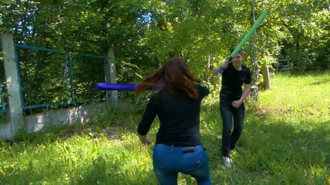 Battle training swords Stock Footage 91325274
