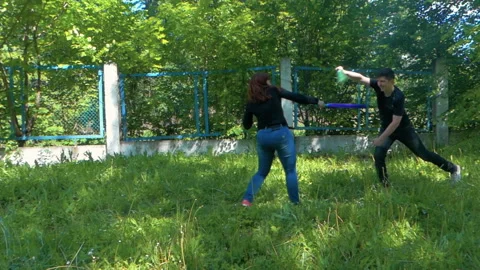 Battle training swords Stock Footage 91325311