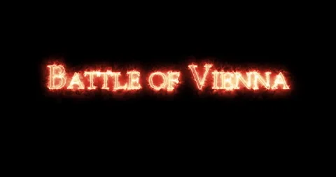 Battle of Vienna written with fire. Loop Vidéo 145068300