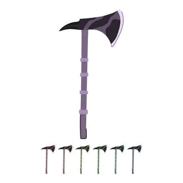Battle viking axe vector cartoon graphic Stock Illustration