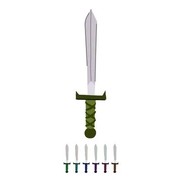 Battle viking sword vector cartoon graphic Stock Illustration