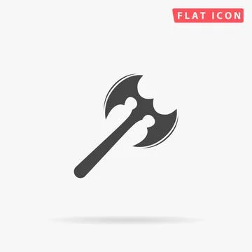 Battleaxe flat vector icon Stock Illustration