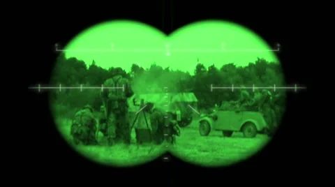 Battlefield Binoculars: World War 2 battlefield action 動画素材 57336299