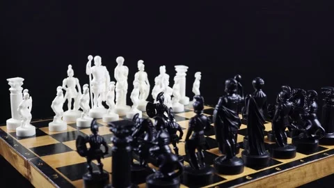 Battles of Ancient Rome in Chess. Stock Footage 302549899