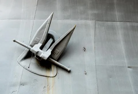 Battleship anchor. Stock Photos