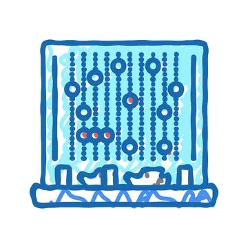 Battleship board game table icon doodle illustration Stock Illustration