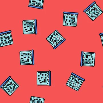 Battleship board game table vector seamless pattern Stock Illustration