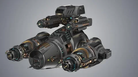 BATTLESHIP DRONE TURNAROUND-bright Video stock 254345259