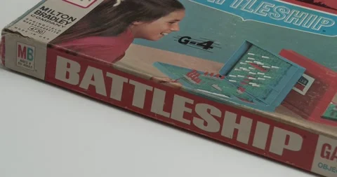 Battleship game box - Side of box Stock Footage 167098734