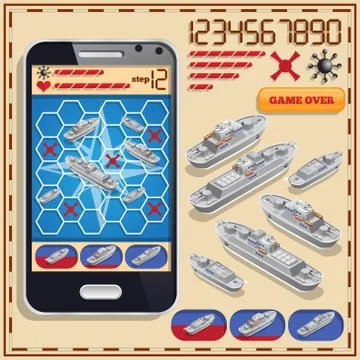Battleship. Stock Illustration