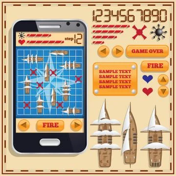 Battleship. Stock Illustration