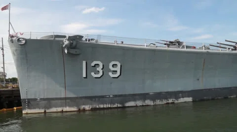 Battleship - USS Salem 스톡 동영상 26247696