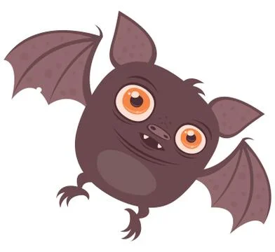 Batty Vampire Bat Cartoon Illustrazione stock