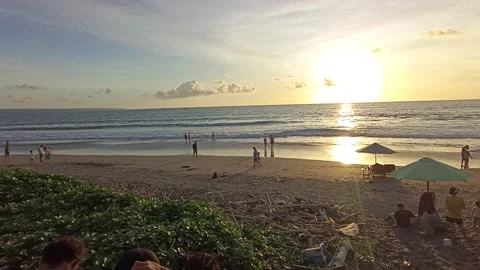 Batu belih sunset beach  bali Stock Footage 232273384