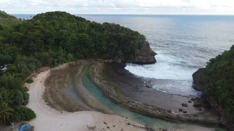 Batu Bengkung Beach Stock Footage 223096475