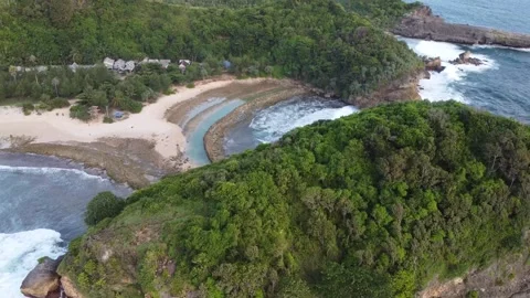 Batu Bengkung Beach Stock Footage 223125626