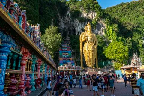 Batu Caves Selangor / Malaysia - May 1 2019 : Batu Caves with Lord Murugan St Stock Photos