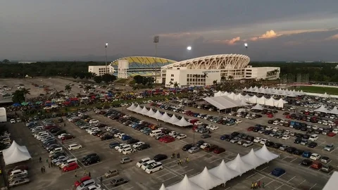 Batu Kawan Stadium, 2nd stadium of Penang State, Malaysia. Stock Footage 87260802