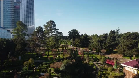 Batuma boulevard from a bird's eye view. The attractions of Batumi.Video Batumi Stock Footage 238034085