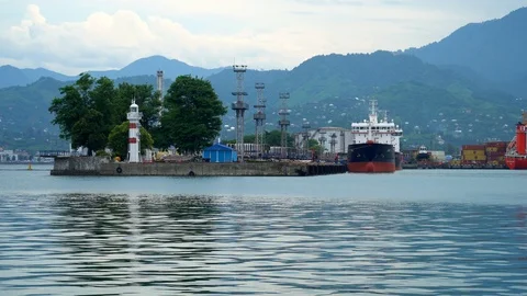 Batumi lighthouse Stock Footage 99661651