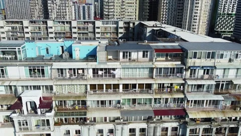 Batumi Magnolia Complex - Side View of Self-Build Stock Footage 254871431