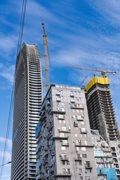 Batumi ongoing urban development with towering skyscrapers Foto stock